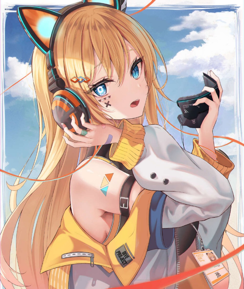 MIKU 小黄毛 白色连衣裙 日本画师Sira的插画作品推荐