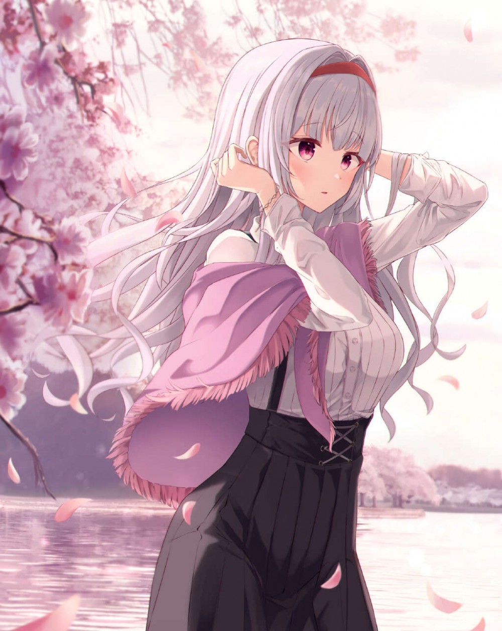 MIKU 小黄毛 白色连衣裙 日本画师Sira的插画作品推荐